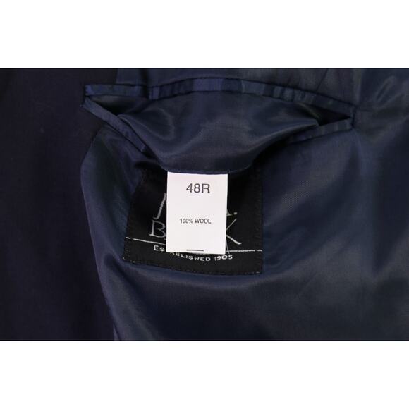 Jos A Bank Blazer Navy Blue Gold Button Jacket 48R - Picture 8 of 8